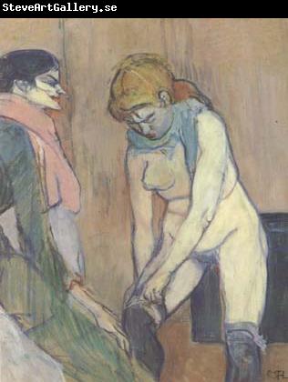 Henri de toulouse-lautrec Woman Pulling up her stocking (san22)